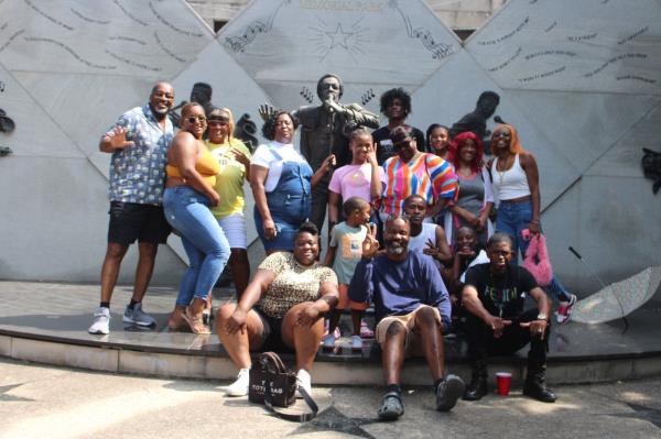 Group at the Eddie Kendrick Memorial Park