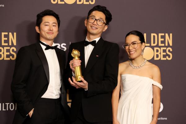 From left: Actor Steven Yeun, director Lee Sung-ji and actor Ali Wong of 