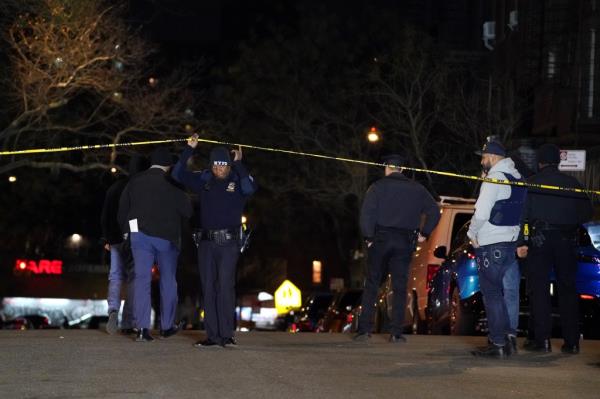 The scene wher<em></em>e a person was shot on Leland Avenue at Archer Street in Bronx, NY around 9:30 p.m. on January 11, 2024. 