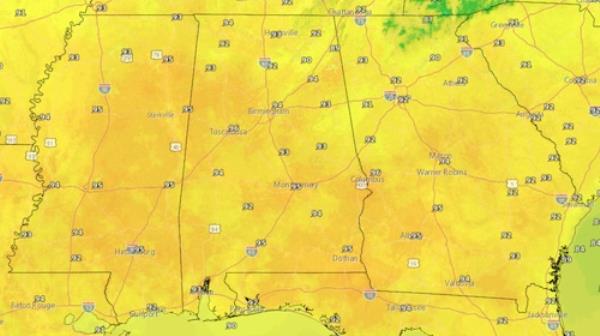 100度吗？一遍吗？本周天气预报称阿拉巴马州再次出现高温天气