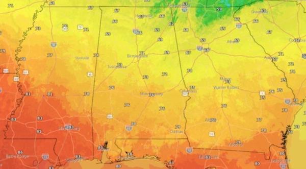 Tuesday forecast highs