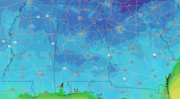 Thursday morning lows