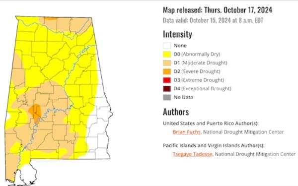 Alabama drought conditions