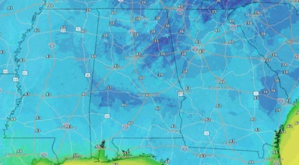 Friday morning lows