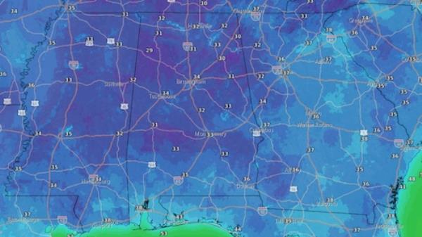 Friday-Saturday lows