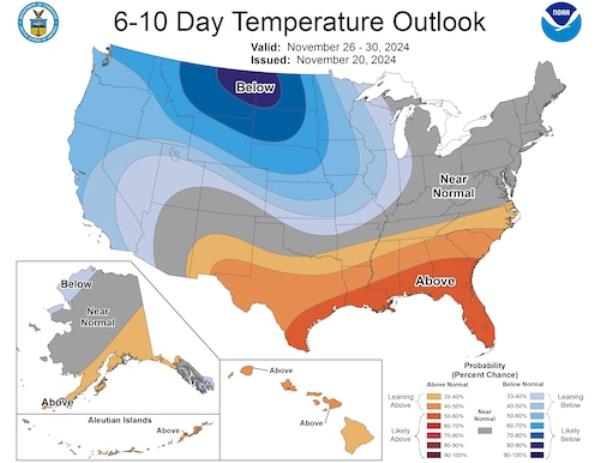 6-10 day temperature outlooks