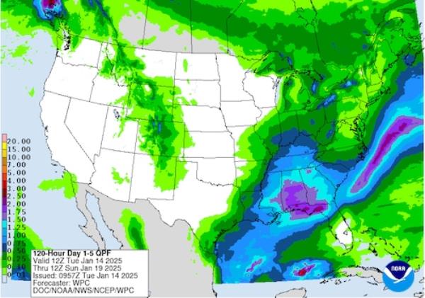 5 day precipitation outlook